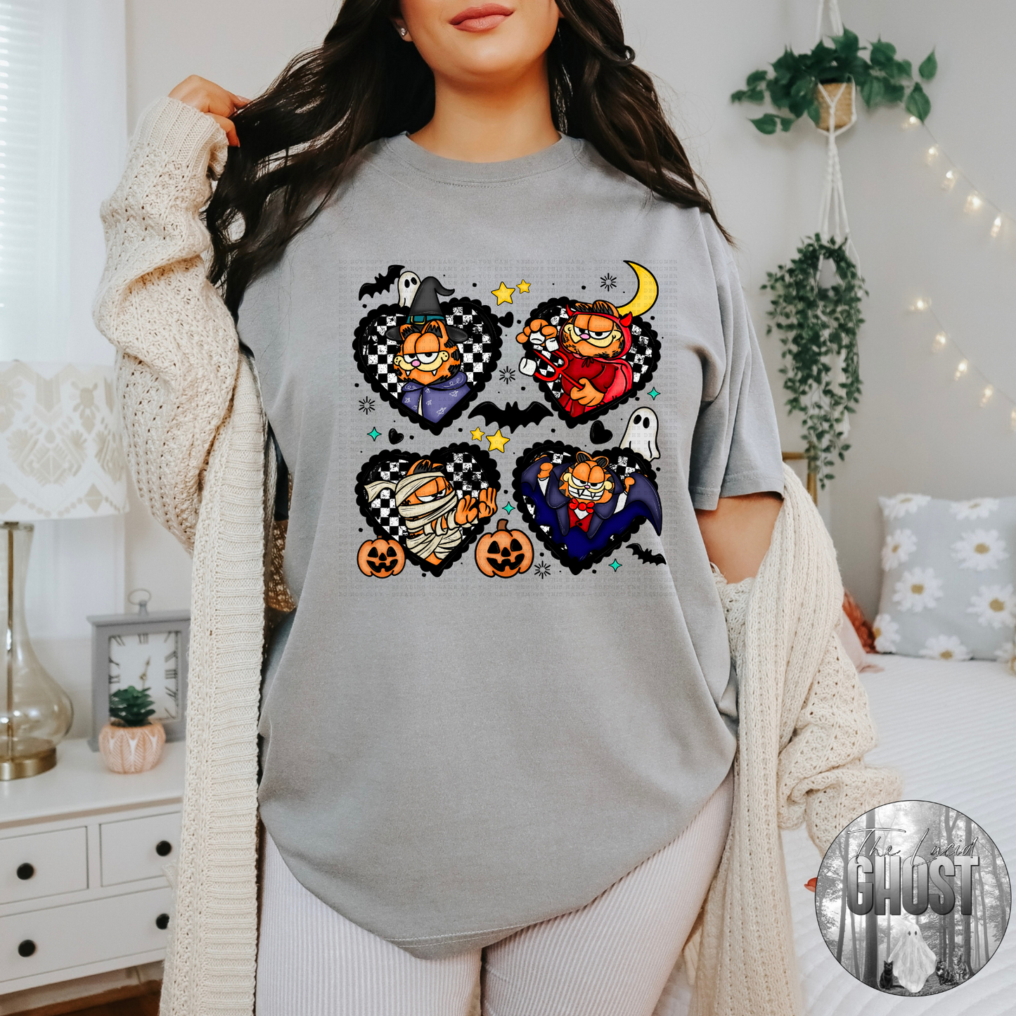 "Lasagna" Cat Tee Halloween (Two Shirt Color Options)