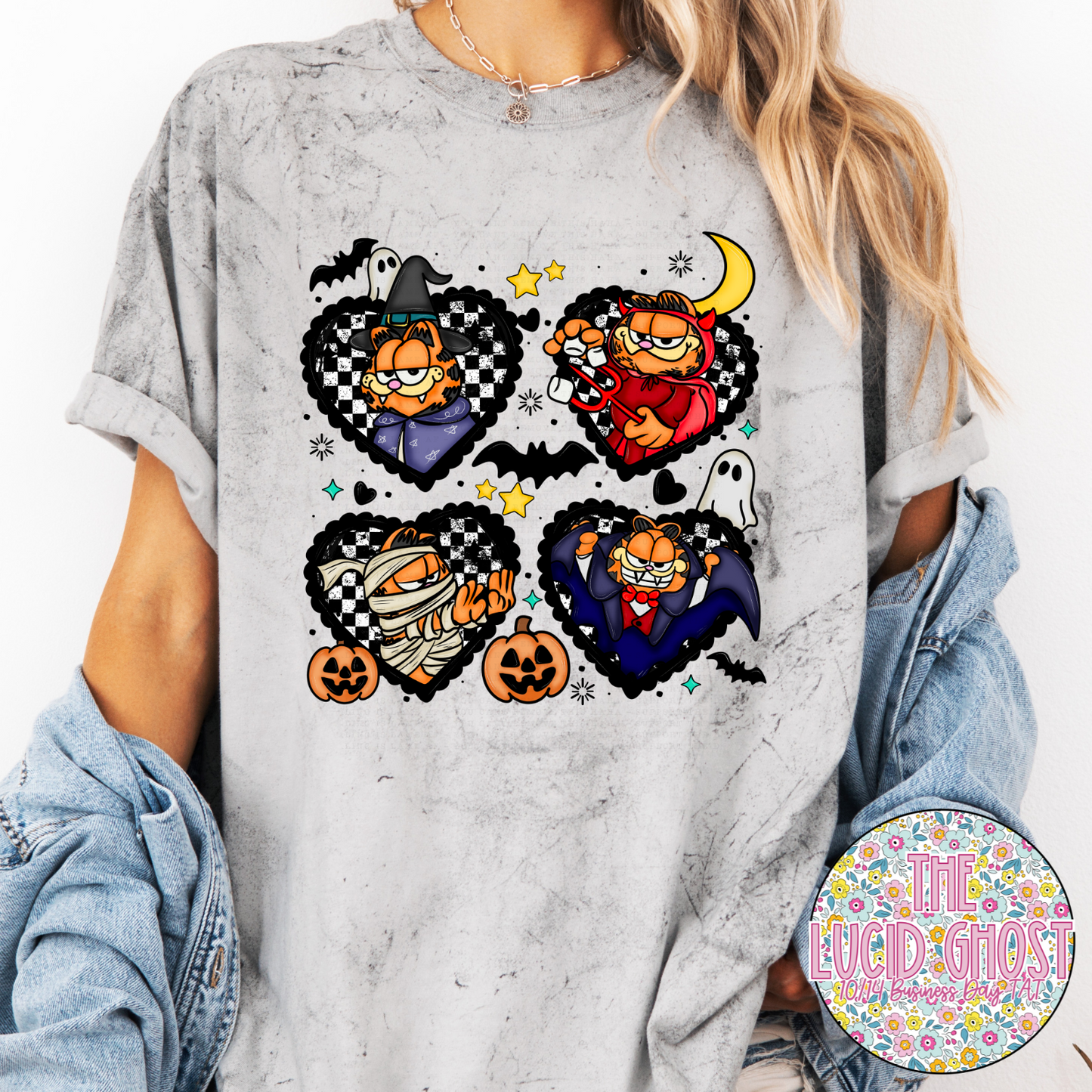 "Lasagna" Cat Tee Halloween (Two Shirt Color Options)