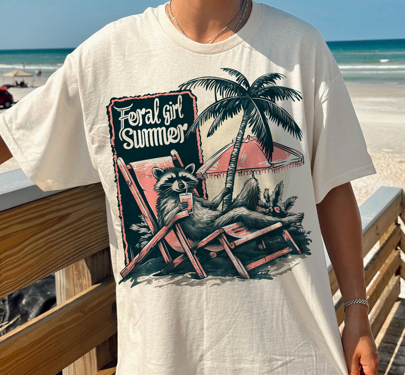 Feral Summer Raccon Tee