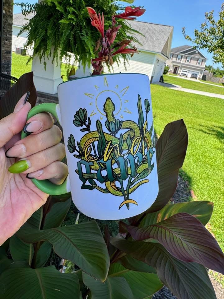 End Snake Game Mug (Green on the inside!)
