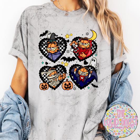 "Lasagna" Cat Tee Halloween  (Two Shirt Color Options)