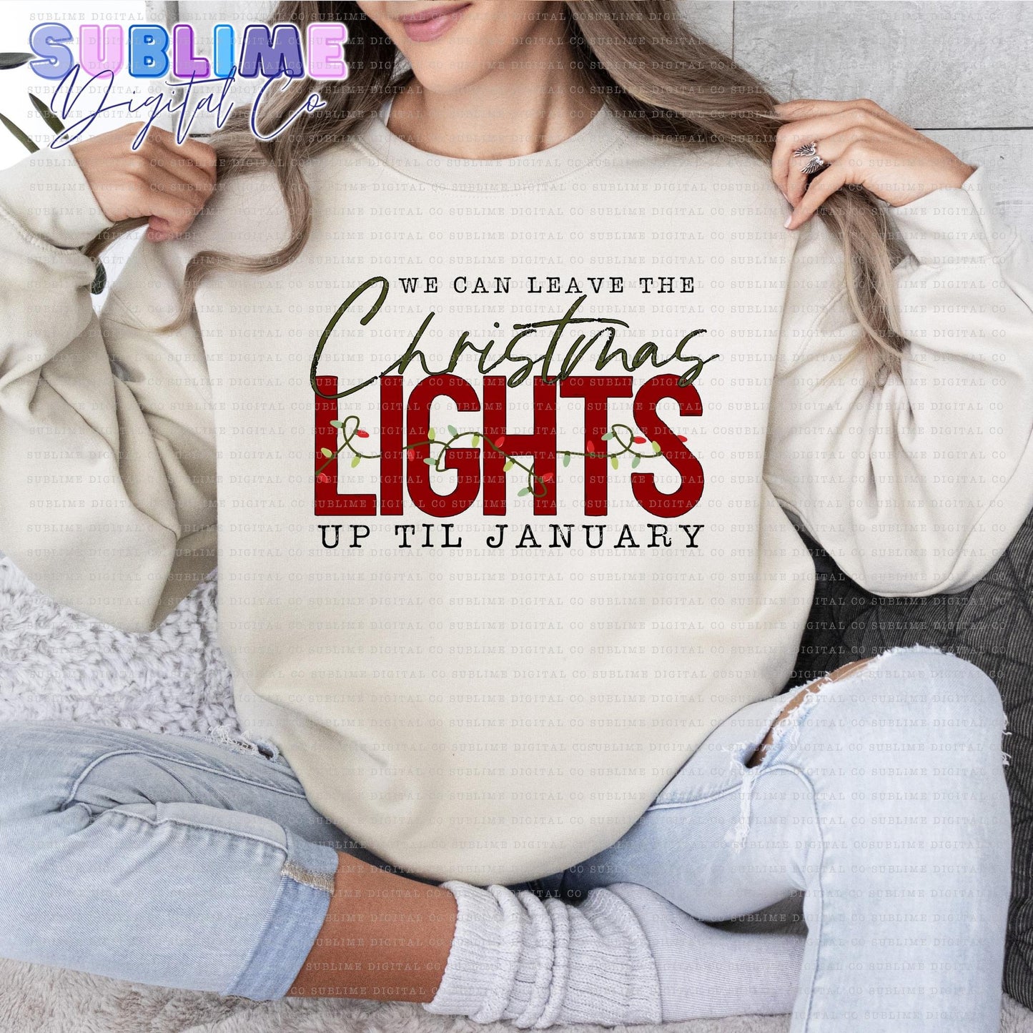 Christmas Lights/January Sweater