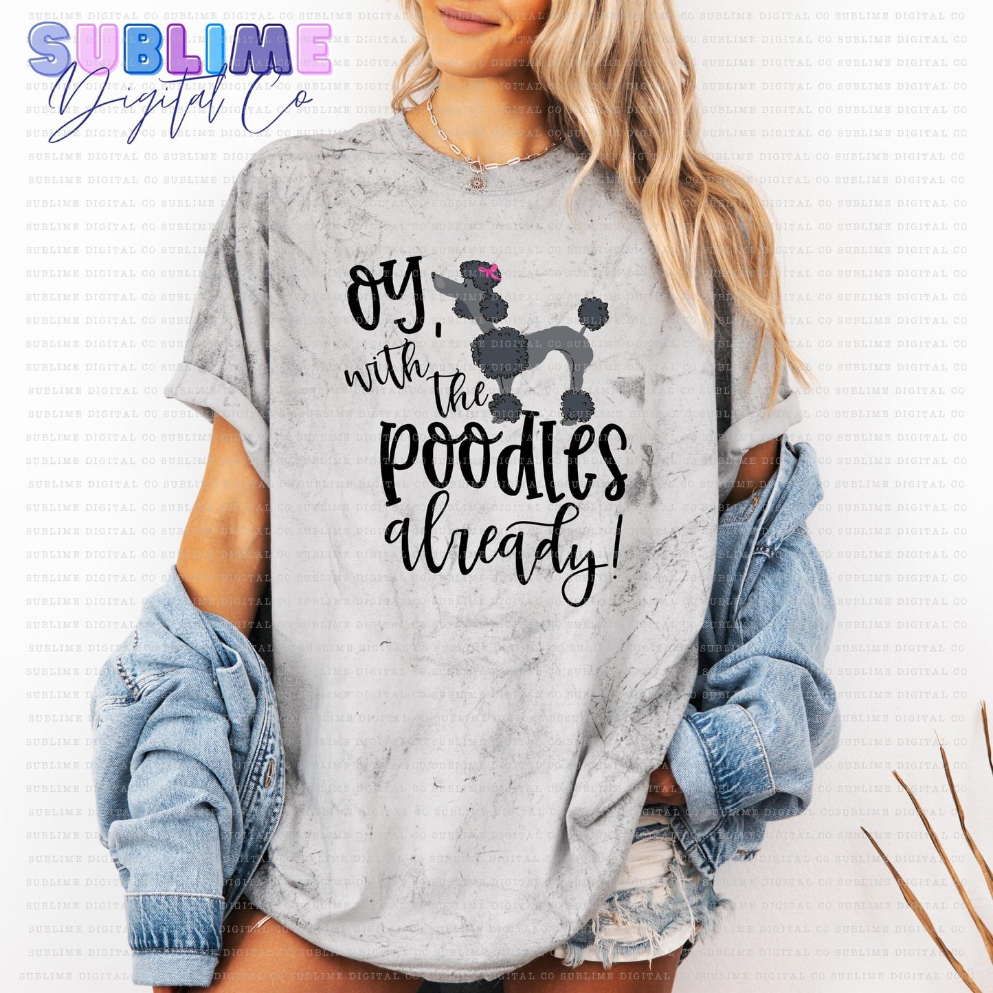 Oy Poodles Color Blast Tee