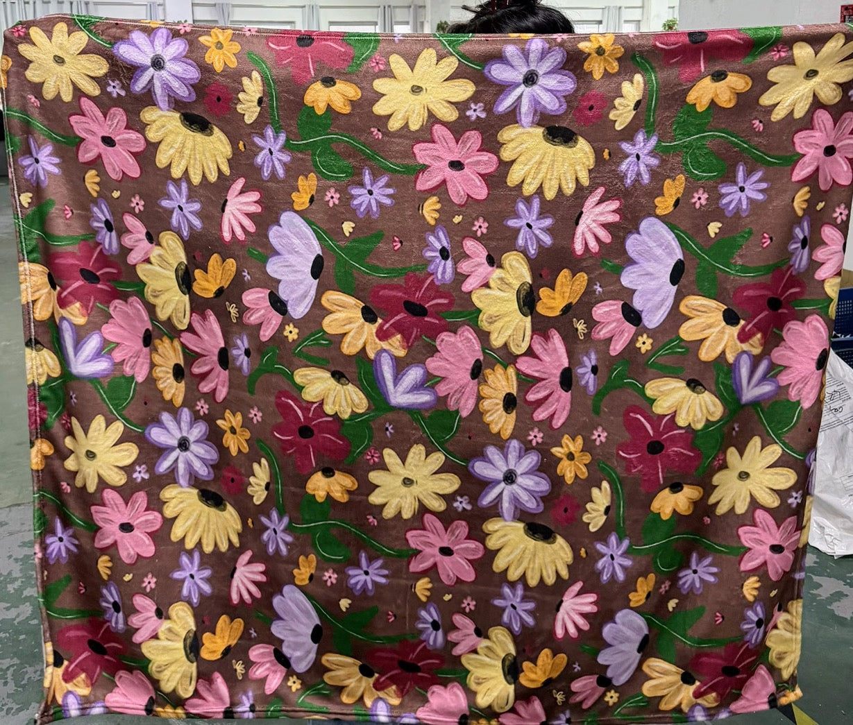 Floral Blanket Mink Fleece Material Pre-Order (Please read description)