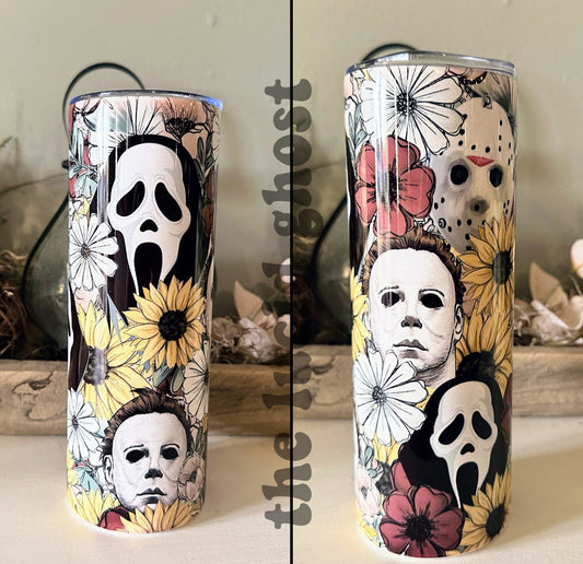 Floral Killers Horror 20 oz Tumbler!