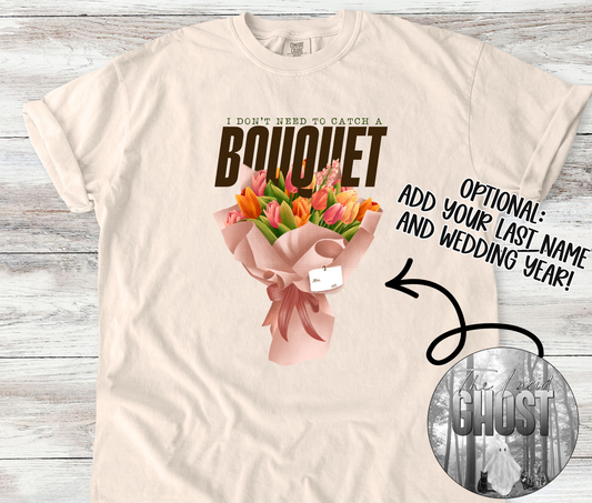 Bouquet (Optional: Add your last name and wedding year!)  (short sleeve, long sleeve & sweater)