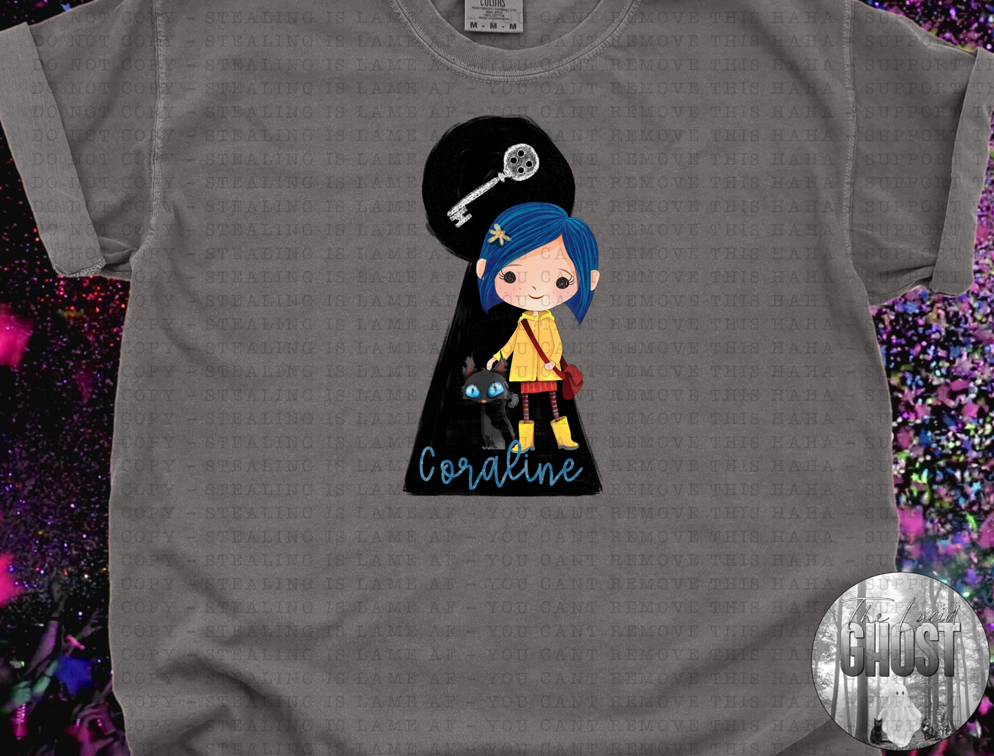 Button Eye Girl Tee or Crew