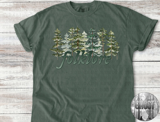 Folk Trees Tee or Sweater