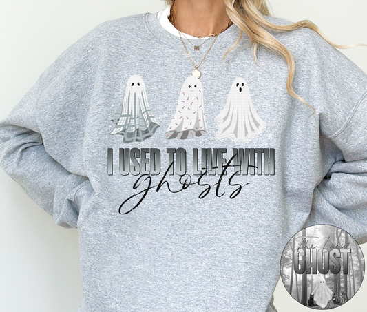 Use to Live w/ Ghost (short sleeve, long sleeve & sweater)