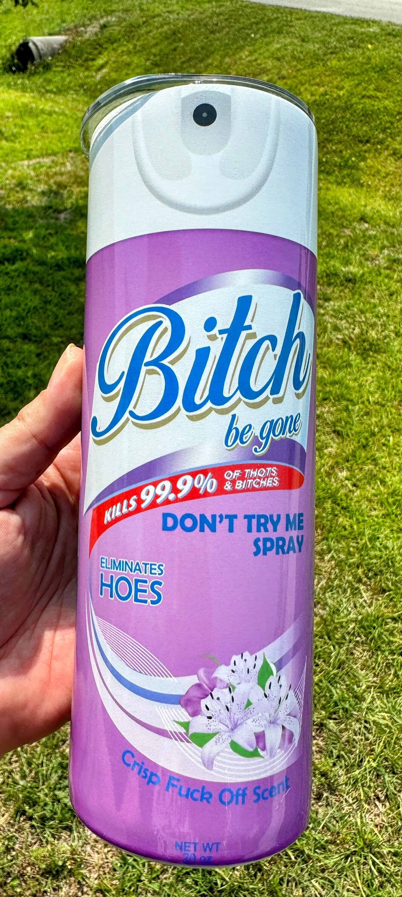 FAST SHIPPING!! Bitch Be Gone! Tumbler | Sarcastic | Funny | 20 oz | Hoes Be Gone | Spray | Karen | Zero Fucks Given | Satire |